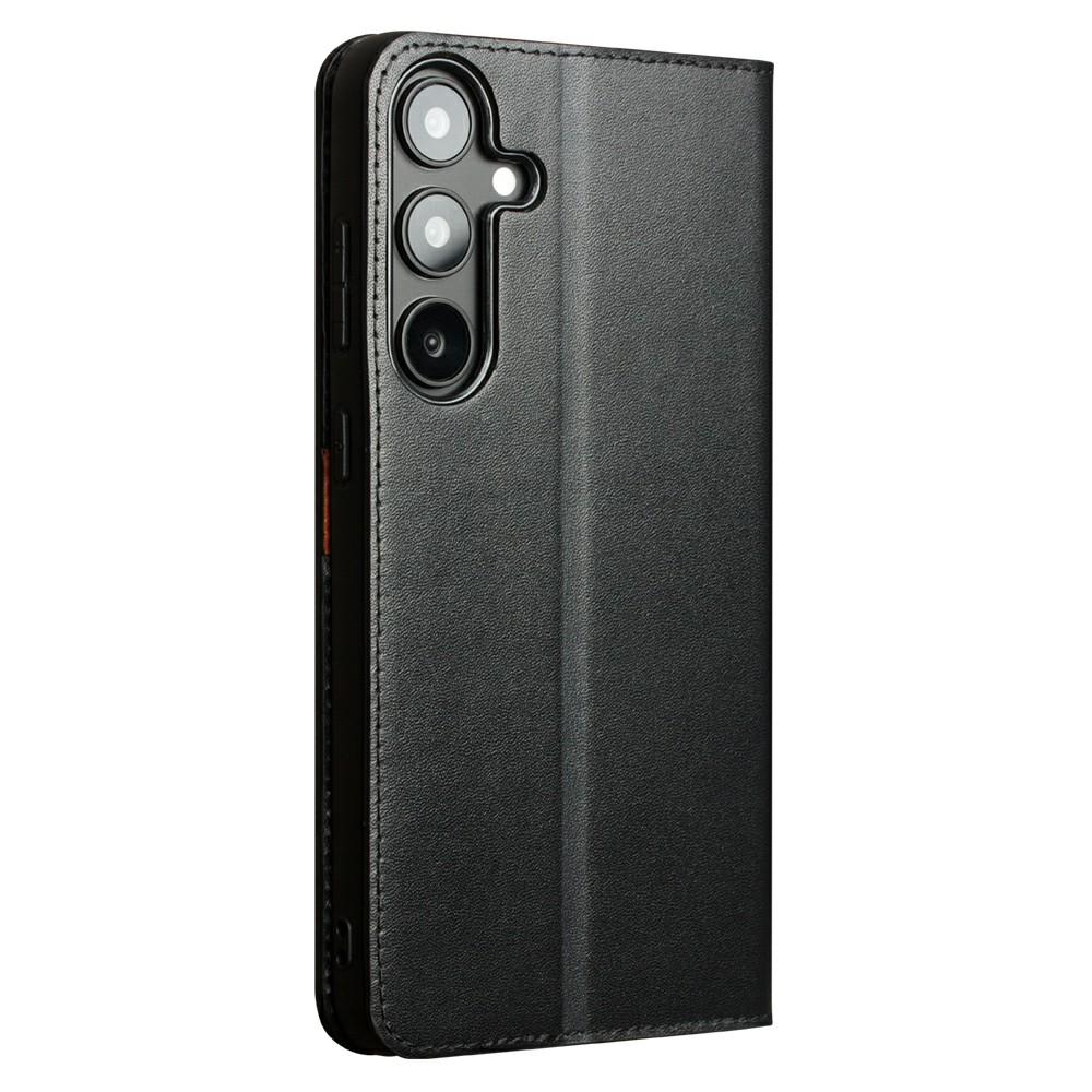 QIALINO For Samsung Galaxy S25 Genuine Cow Leather Case Phone Wallet Cover