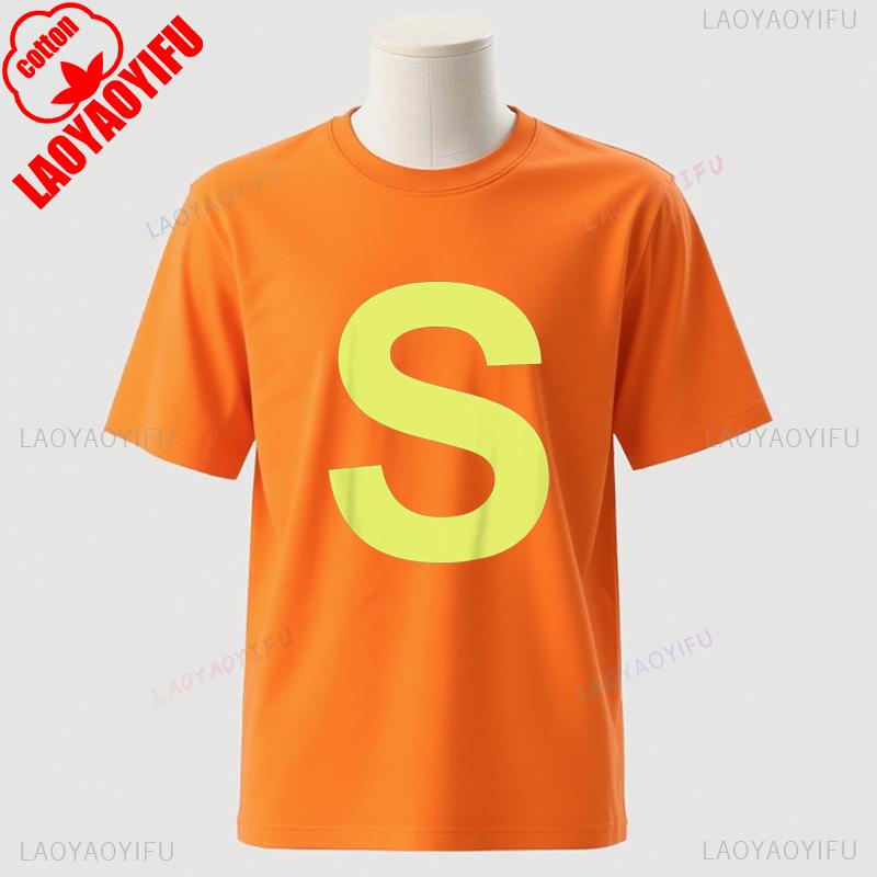 Buchstaben S Shirt Chipmunk Halloween Karneval Gruppenkostüm Blaues T-Shirt Hohe Qualität Mode Regulär Kurzarm Baumwolle Unisex T-Shirt