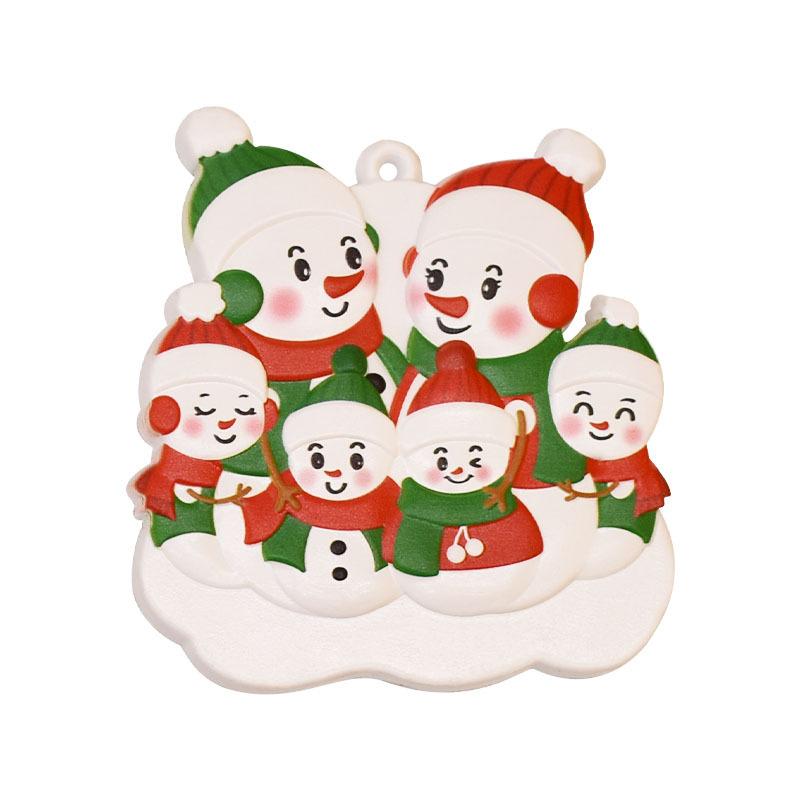 New Christmas Family Resin Pendant DIY Handwritten Name Notes Date Blessing Santa Claus Snowman Elk Pendant Ornaments Party Gift