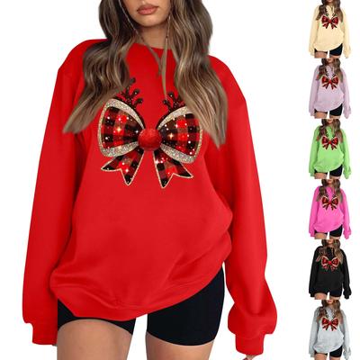 Damen-Sweatshirt mit Farbblock-Motiv, langärmelig, Rundhalsausschnitt, lässig, bequem, locker, leicht, Damen-Sweatshirt