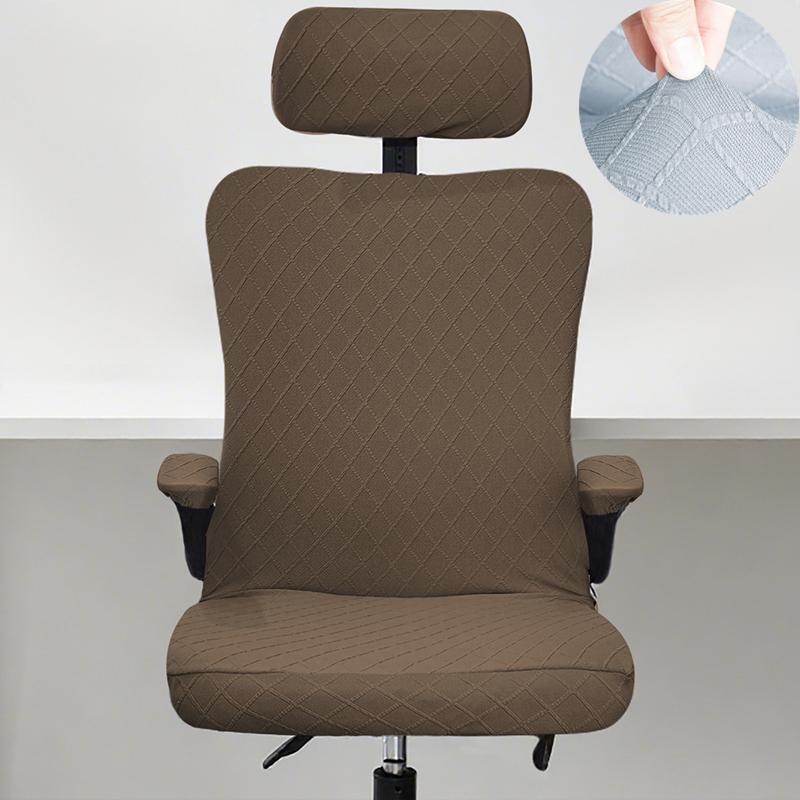 3Pcs/Set Computer Swivel Chair Cover Universal Ergonomic Game Chair Cover with Headrest Armrest Cover for Office Home