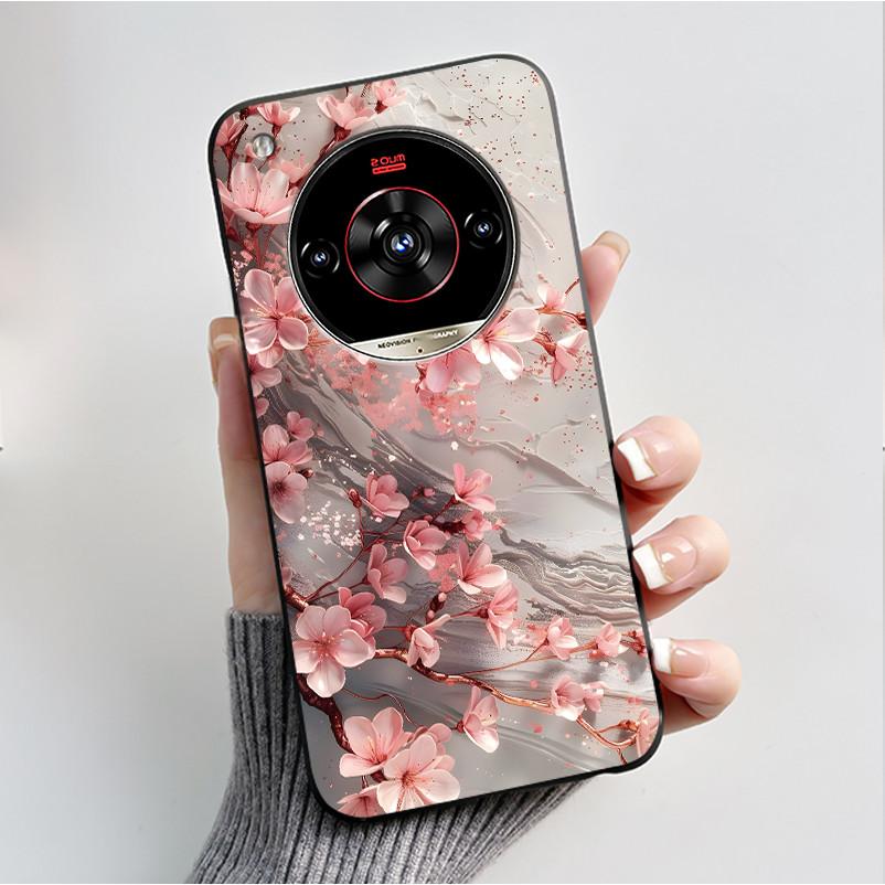 Printed Phone Case For ZTE Nubia Focus 2 Ultra 5G Funda Capa Soft Silicone Black Shell Cover Cute Flower Cartoon Casing Coque
