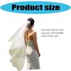 Breathable White Nylon Wedding Veil With Double Layer Rolled Hem Romance Bridal Accessory For Special Occasion