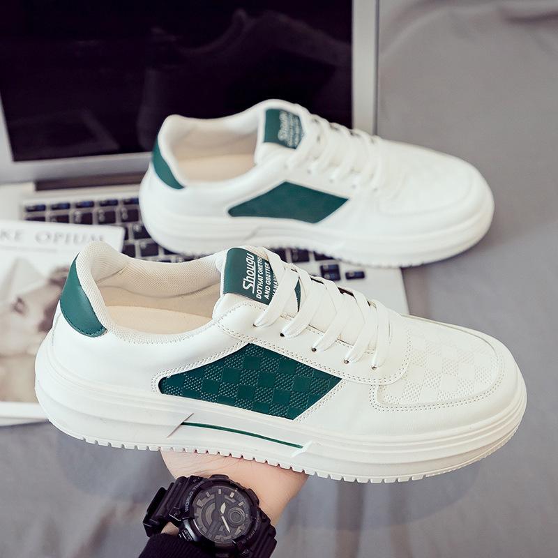 Little white shoes men's 2024 summer new men's shoes Internet celebrity explosion comfortable casual versatile sports leather flat baseplate shoes