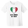 My Grandma Loves Me Italian Language Italy Flag Heart Infant Toddler T Shirt