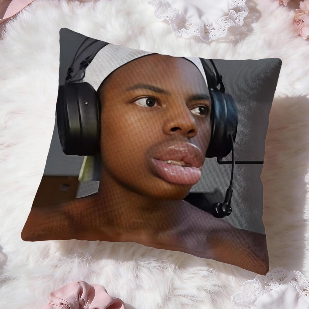 Funny Anchor iShowSpeed Cushion Cover Premium Comfort Reversible Pillow Cove -Two in One Design for Any Room & Car Interior