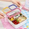 With Fork Spoon Bento Box 304 Stainless Steel Food Container New Divided Lunch Box  For Meal Prep