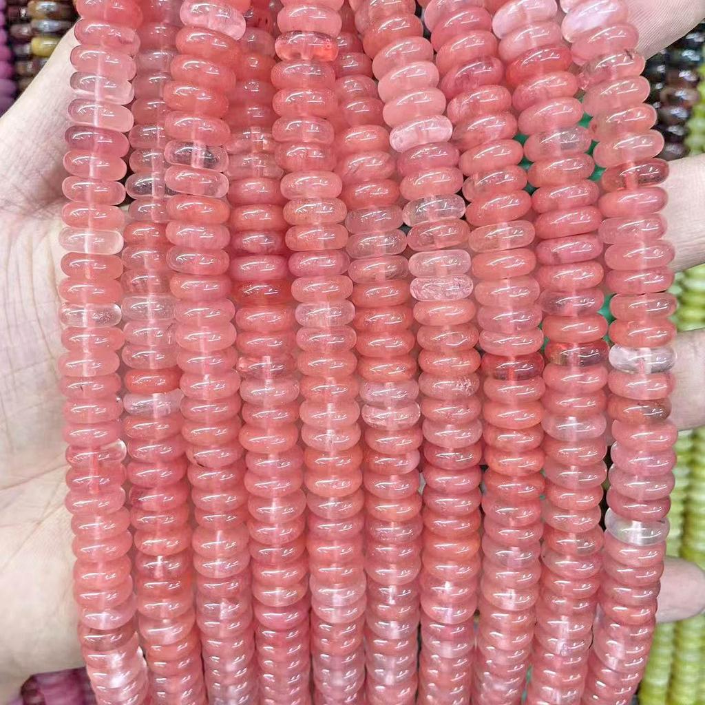 10mm Natural Tiger Eye & Aventurine Abacus Beads for DIY Jewelry Bracelet/Necklace Accessories