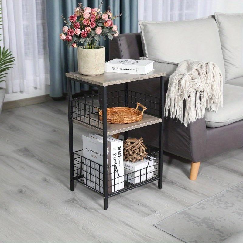 Living room, bedroom, shelf, floor edge coffee table, sofa, bedside table, ornament storage, three-layer coffee table rack