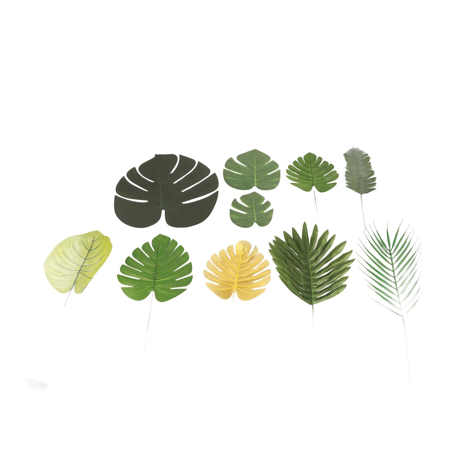 70 шт. Имитация пальмовых листьев Декоративные Практичные 10 видов Искусственный Искусственный Набор листьев джунглей для дома