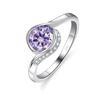Bague Ringen S925 Pure Inlaid 1ct D Color Moissanite Roundabout Bag Series Women's Simple Closed Ring