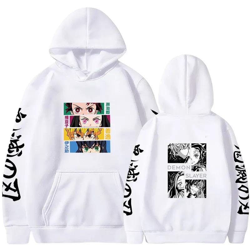 Men's Hoodies Sweatshirts Demon Slayer Anime Hoodie Pullovers Sweatshirts Harajuku Graphic Printed Tops Casual Hip Hop Streetwear