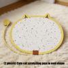 Rounded Pet Scratch Pad for Home Use, Cotton Rope Resting Area with Tail Detail, 2 Piece Set for Floor Use Value