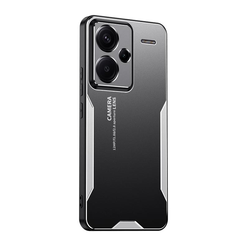 

For Redmi Note 13 Pro+ 5G Case Metal Aluminum Protecting Lens Frost Case For Xiaomi Redmi Note 13 Pro Plus Prevent Fingerprints For Note 13 Pro Plus срібний