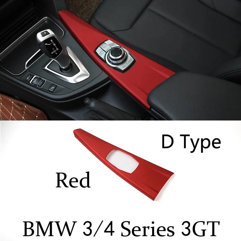 Carbon Fiber Internal Shift Knob Cover For BMW F30 F32 F34 F36 Multimedia Button Panel Decorative Sticker Accessories