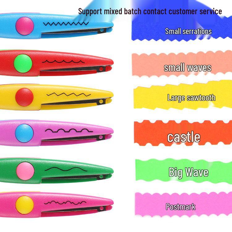 Safe Scalloped Craft Scissors for Kindergarten Students