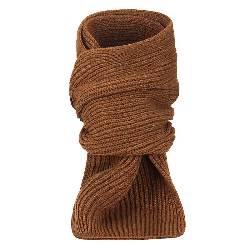 FEWK Winter Extra-Langer Schal und Mütze Set - Unisex Fleecefutter Kältefest Warm Gestrickt