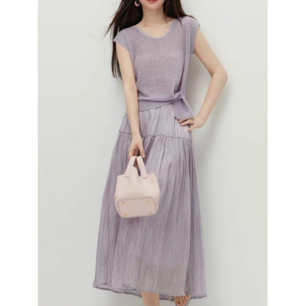 Rellawear Stinny Sleeveless Top And Chiffon Skirt Two Piece Set