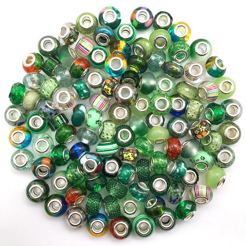 Handmade DIY Jewelry Set: 10 Colorful Beaded Bracelets with Pendants and Large Hole Beads