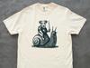 Medieval JRT Knight Riding Snail Vintage Tshirt – Funny Jack Russell Meme, Retro Y2K Dark Art, Grimdark Gift Dog Lovers