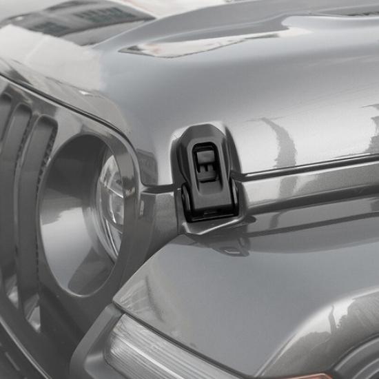 For Jeep Wrangler JK JL JT 2007-24 Black Steel Catch Hood Latch Kit Accessories