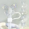 1PC Laser Butterfly Straw Plug Dust Cap For Stanley 30&40Oz Tumbler Reusable 10mm Sippy Cover Water Cup Decoration Accessories