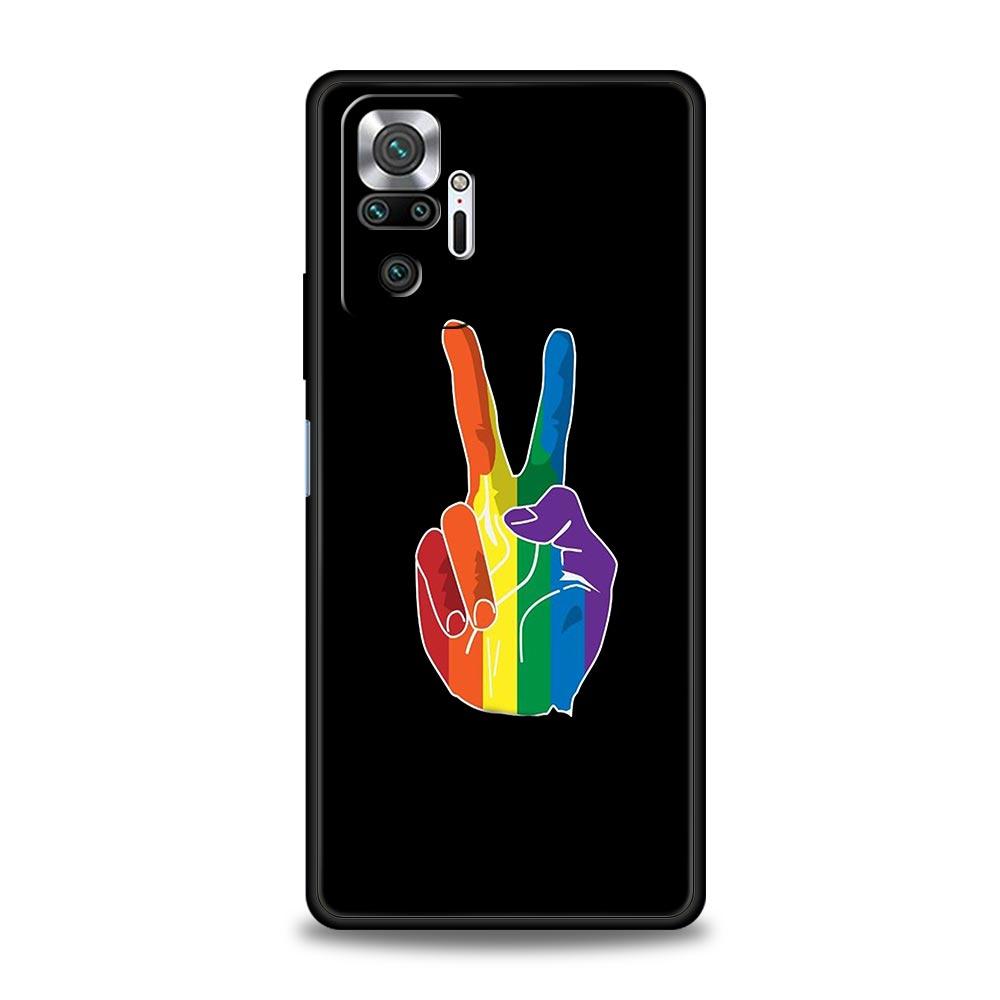 Gay Lesbian Rainbow Pride Phone Case Cover for Redmi 14C 10C Note 15 14 13 12 10 11 K40 Pro Plus Soft TPU Shockproof Shell Capas
