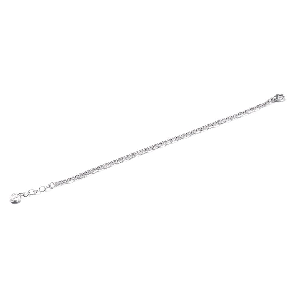 Jbans Classic Point Layered Slim Double Chain Bracelet (C2503Ac1321_Sv)
