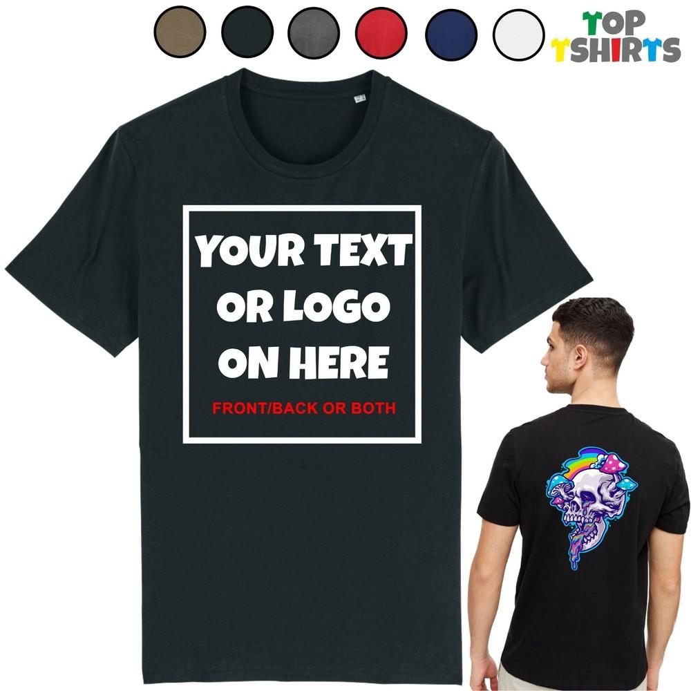 

Personalised T-Shirt Custom Printed T-Shirt Logo Text Printed Unisex Work Party 3XL