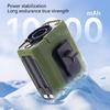 10000mAh Portable Waist Clip Fan Outdoor Portable Cooling Fan With 5 Speeds & Flashlights for Outdoor Camping Travel