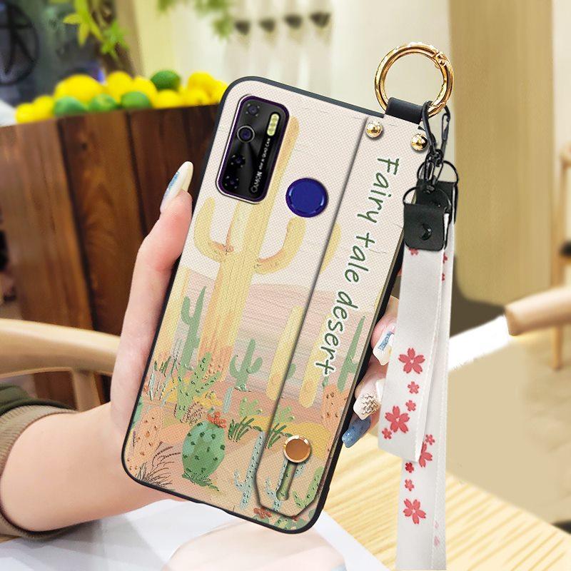 Durable Back Cover Phone Case For Tecno Camon15/15Air/16S/KD7H/CD6/CD7/Spark5/5Pro Dirt-resistant Kickstand Oil Painting