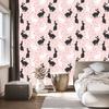 Wallpaper Black and White Bunnies Among Stars for Living Room and Bedroom 50x1000