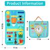 Montessori Sensory Board Busy Book Reisespielzeug Vorschulische Lernaktivitäten Pädagogisch für Kleinkinder Kinder Grundlegende Lebenskompetenzspielzeug