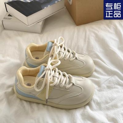 Thick Baseplate Shoes 2025 Spring and Autumn New Board Shoes Popular Women's Versatile Chic Shoes Retro Moral Training Shoes Little White Shoes Women