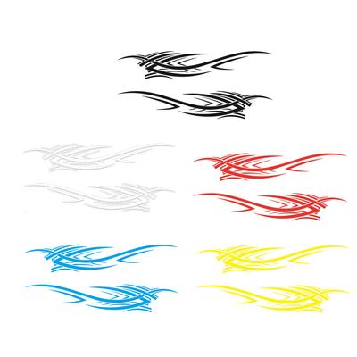2pcs PVC Flame Graphic Line Sticker Unique For Car S Stylish Look Fashionable Decoration Car Sticker