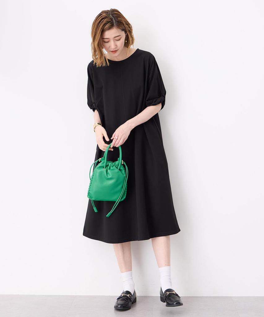 Petit Honfleur Twisted Sleeve Kanoko Dress Black Women's 525217,