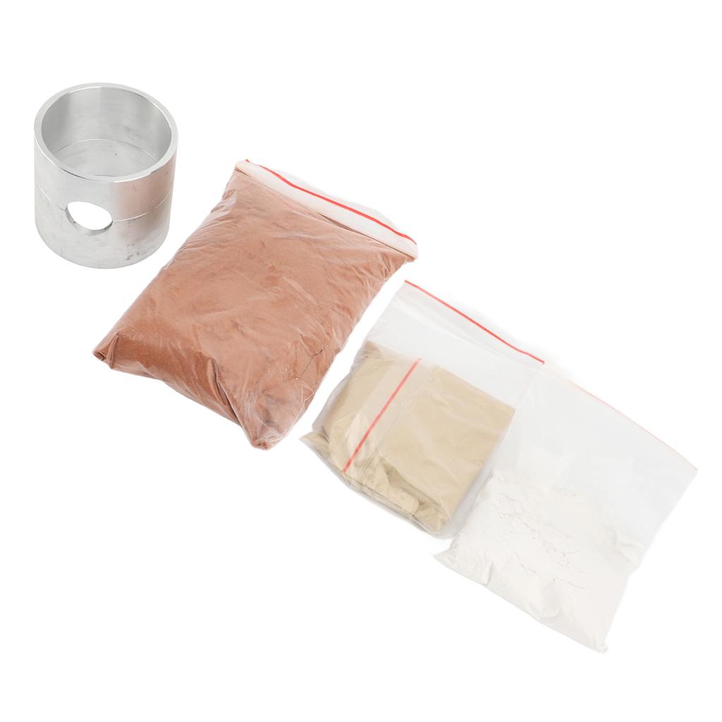 Aluminiumlegierung Sandgusskasten Schmuckguss Zylindrischer Behälter für DIY Metallschmuckherstellung