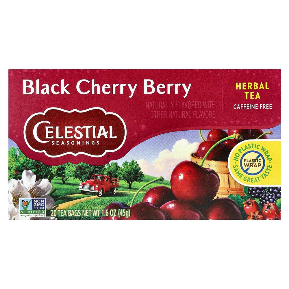 Celestial Seasonings Herbal Tea, Black Cherry Berry, Caffeine-Free, 20 Tea Bags, 1.6 oz (44 g)