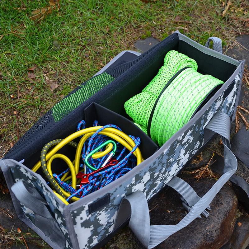 Outdoor 50m Strong Windproof Reflective Glow Tent Guy Ropes with 5mm Thick Stakes
