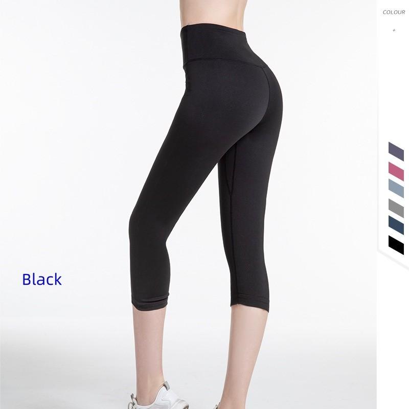 

Штани для йоги влітку на відкритому повітрі. Жіночі облягаючі фітнес-шорти. Дихаючі штани. 3XL чорний