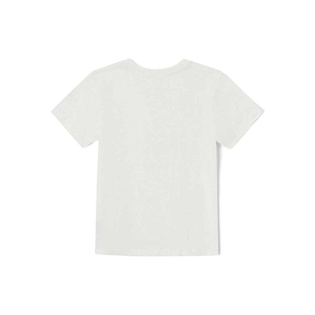 Vans Classics Small Logo Tee Solid Color Printed Round Neck Pullover Sports Short Sleeve T-Shirt Women Tops Off-White VN0003V3FS8