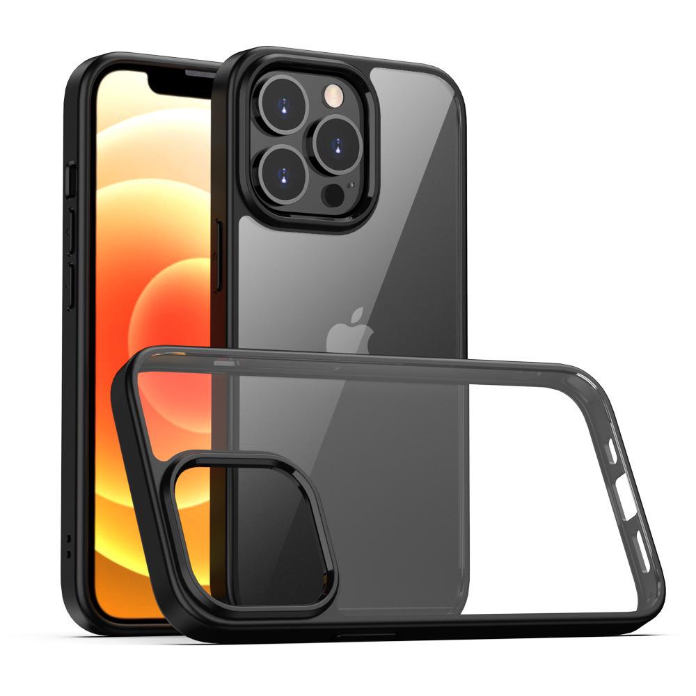 The New Model Is Suitable for iPhone13Pro Transparent Mobile Phone Case 2-in-1 PC Airbag Anti-drop Protective Case Apple 14Pro.
