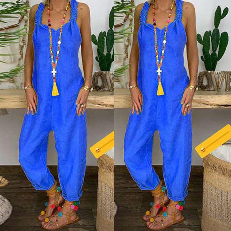Stylish Women Casual Loose Jumpsuit With Sleeveless Design For Effortless Chic