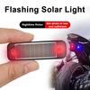 Luce di avvertimento solare Ad alti lumen Lampada per bici a LED per fanale posteriore per bici da moto ricaricabile portatile di dimensioni compatte super luminoso e impermeabile
