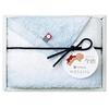 Nishikawa Imabari Towel Gift Face 1 Piece White Color 100 Cotton Soft Made Japan Box Included Blue