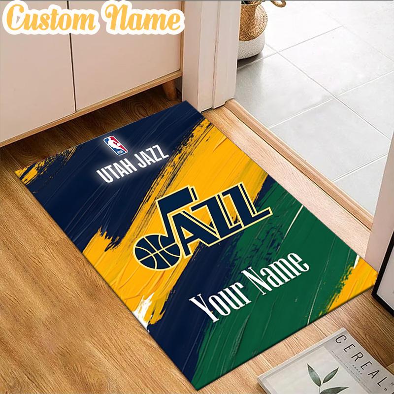 Custom Name Jazz Basketball Team Rug, Office Rug, Chair Rug, Carpet for Living Rooms, Doormat Game Rug Home Decor Christmas Gifts
