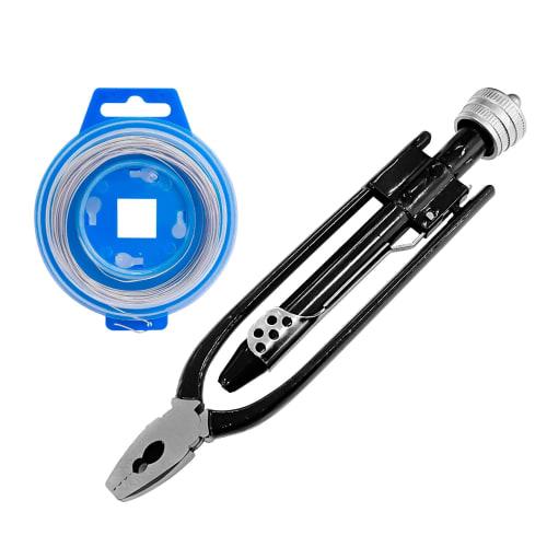 

Socpuro Wire Twister, Auto-Return Wiring Tool, Cutting Pliers, 6-inch, 3-in-1 Pliers for Clamping, Twisting, and Cutting Wires, Fits 0.5-3mm Diameter