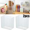 Multipurpose Storage Box Wall Mounted Plastic Collection Case for Stationery Headwear Clear Rectangular Household Organizer Box