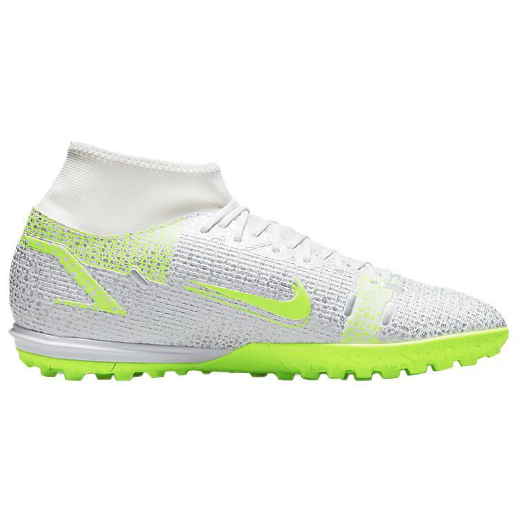 Nike Mercurial Superfly 8 Academy TF Metallic Silver Volt Unisex Sneakers White Black CV0953-107