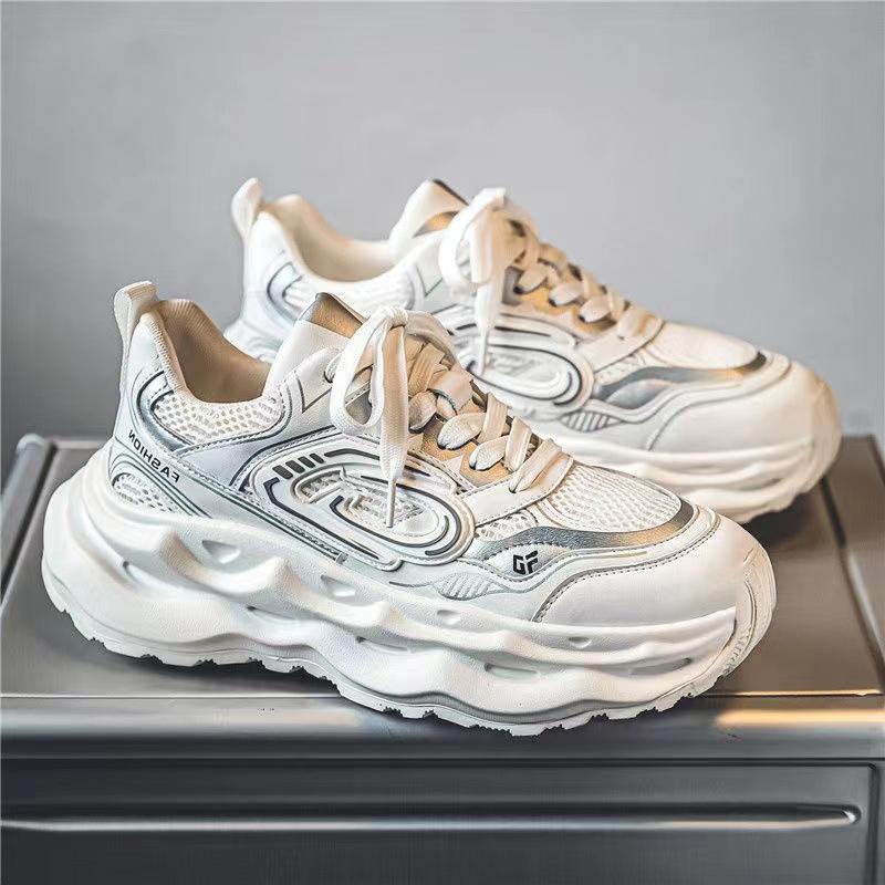 Fashion Fashion Men Shoes Thick Bottom Casual Mesh Breathable Designer Chunky Sneaker for Men Lace Up Sports Running Shoes Men Sneakers